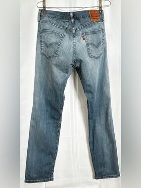 Levi's 511 Slim Jeans in Faded Blue Denim with Brown Leather Patch